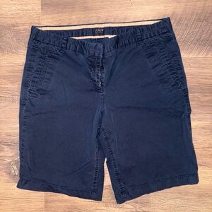 J. Crew Dark Blue Flat Front Shorts